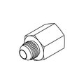 Tompkins Hydraulic Fitting-Steel04MJ-06FP 2405-04-06